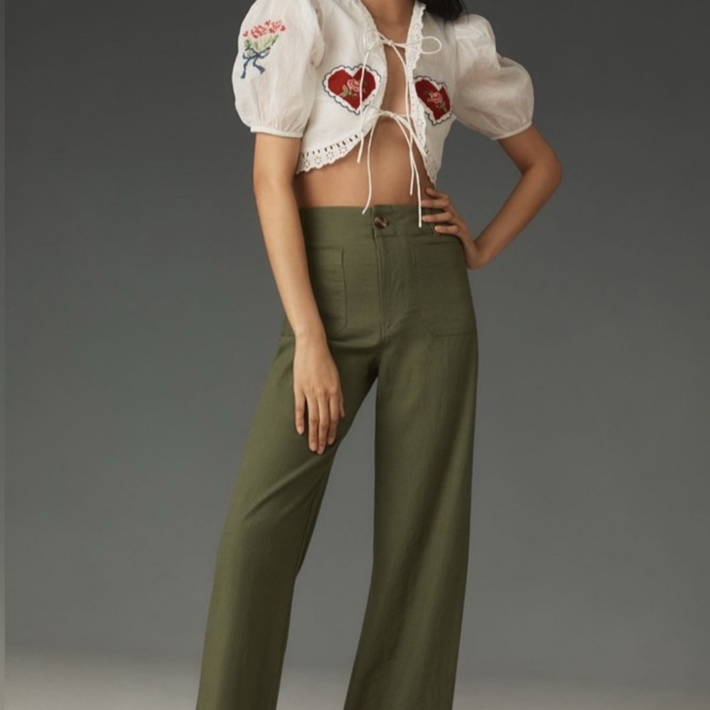 Anthropologie - The Collette Full-Length Wide-Leg pants by Maeve